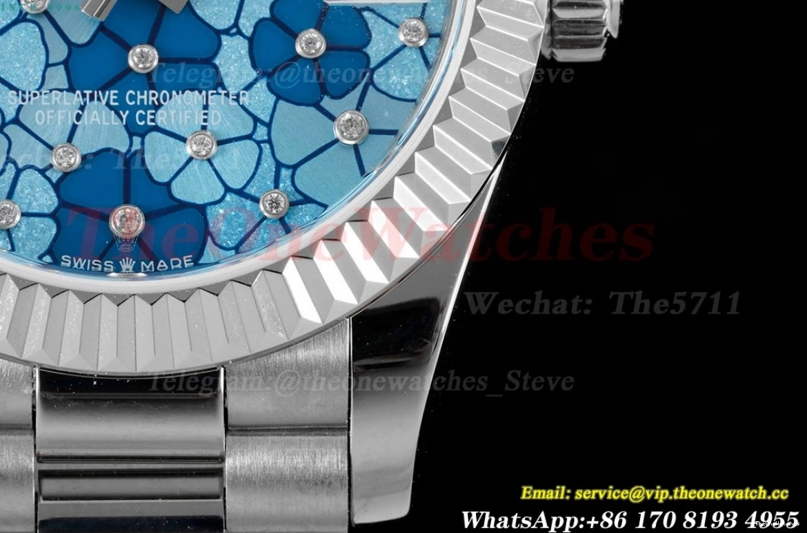 Pres 31mm Datejust ladies Blue SS Flt A2824 JDF SS 0322